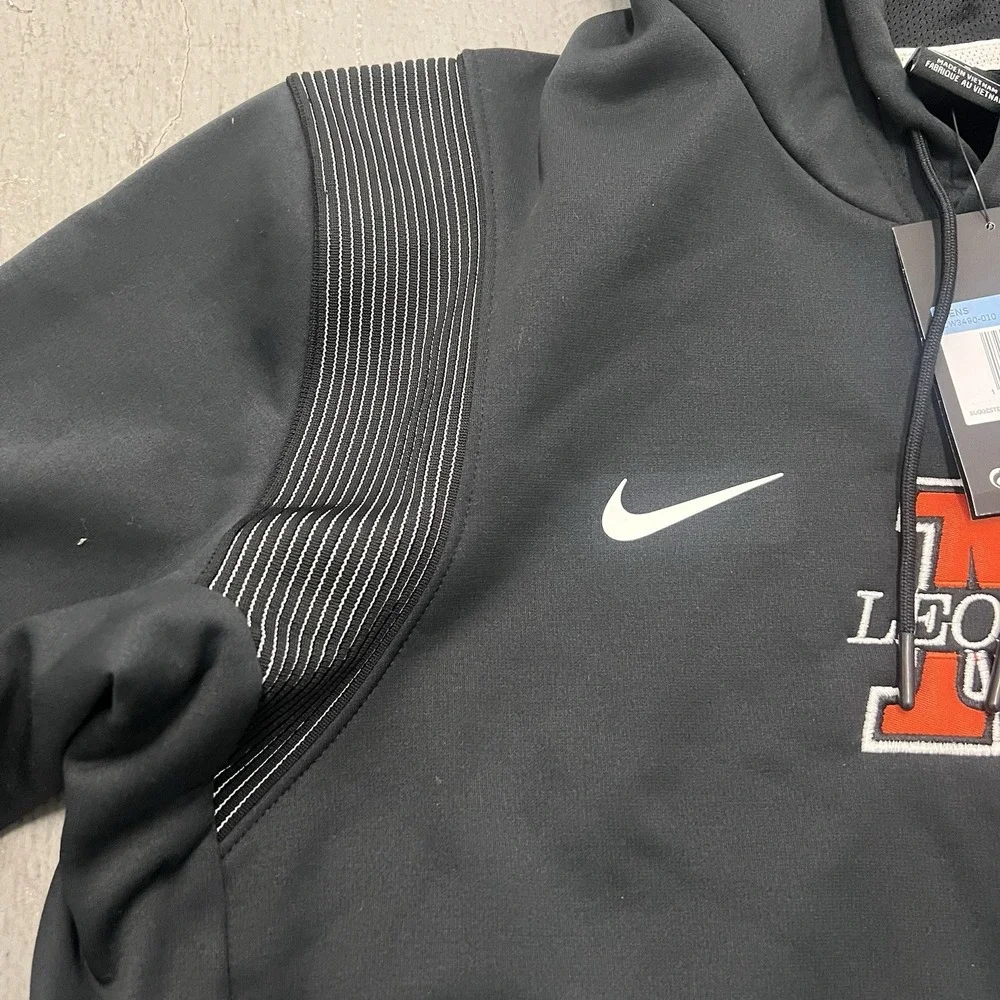 Malvern Leopards Black Nike Pullover Hoodie Men's Size‎ Medium Dri-Fit
